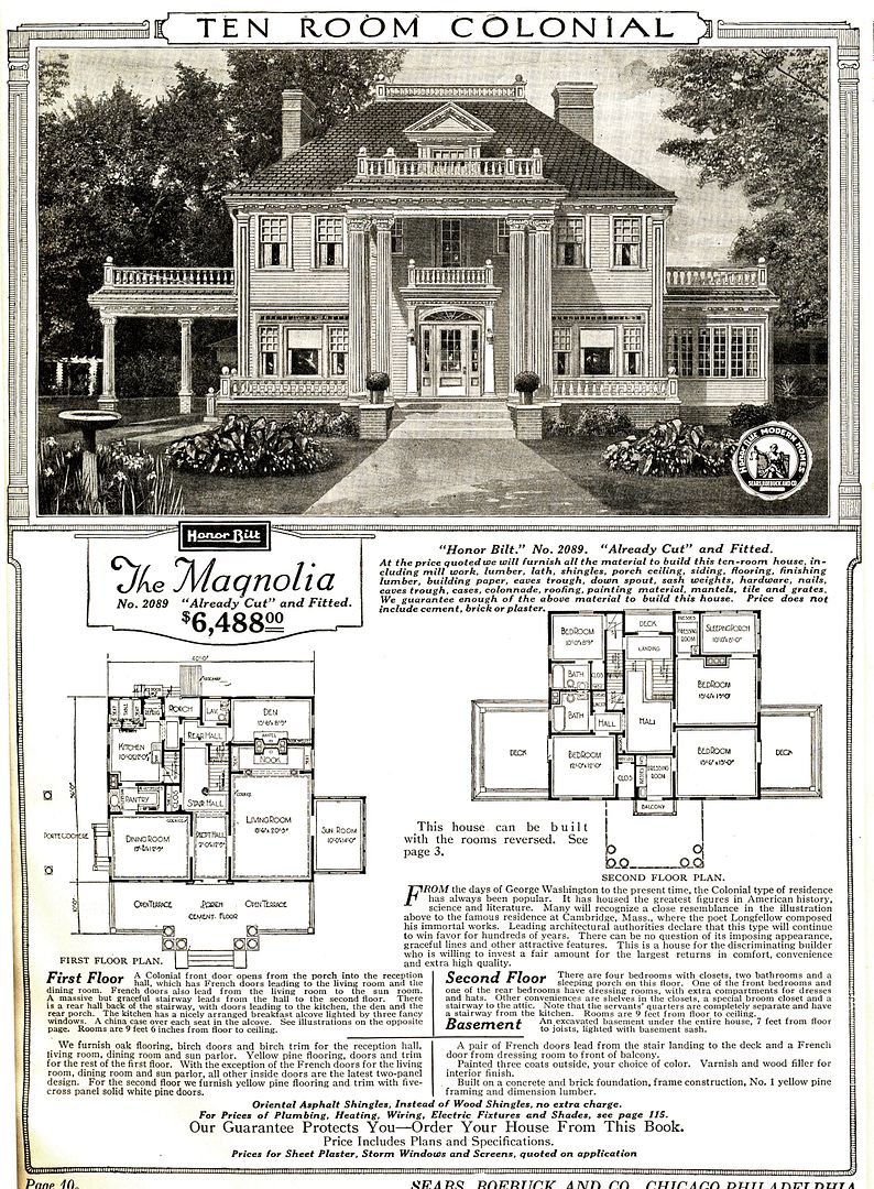 The Sears Magnolia, as seen in the 1921 catalog.