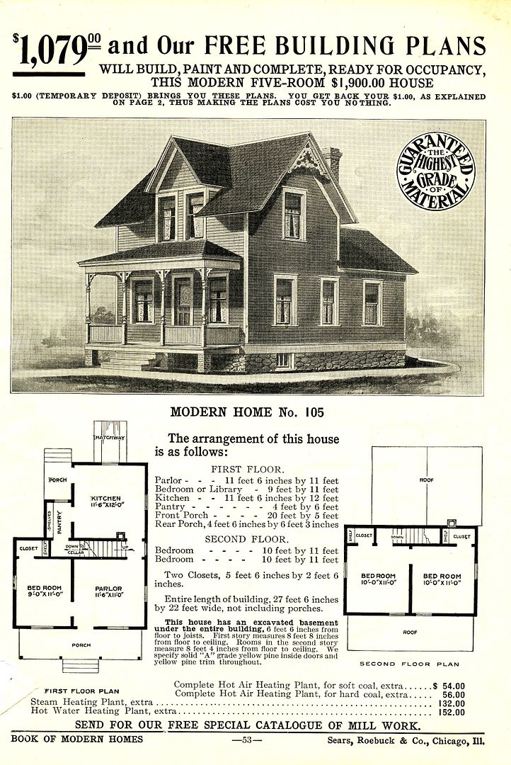 In 1911, you could buy a new refrigerator for $1,000 or you could buy this house for $1,079