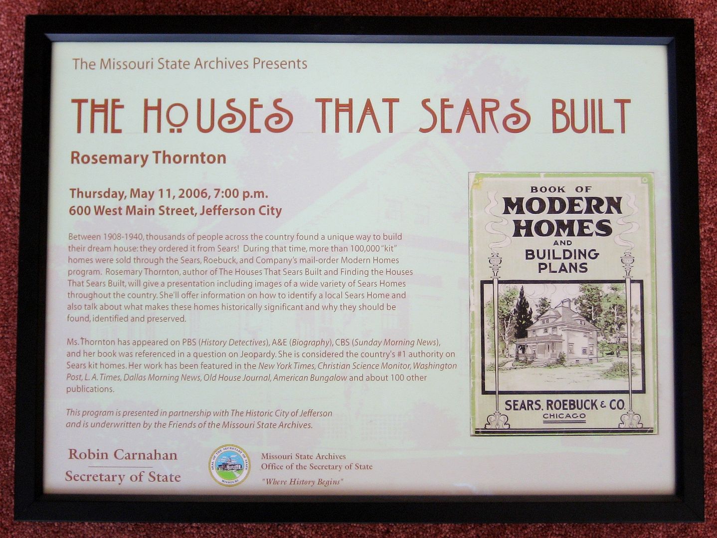 In May 2006, I gave a talk here.