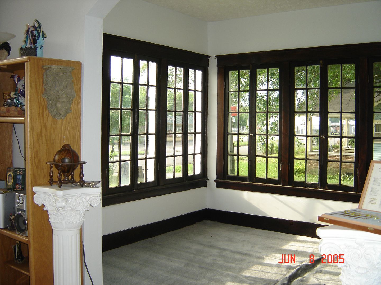 Another view of the sunporch windows. 