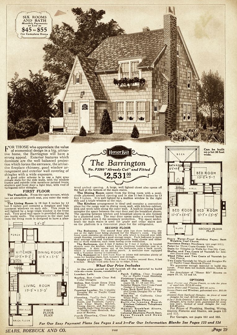 The Sears Barrington was a popular house (1929 catalog). 