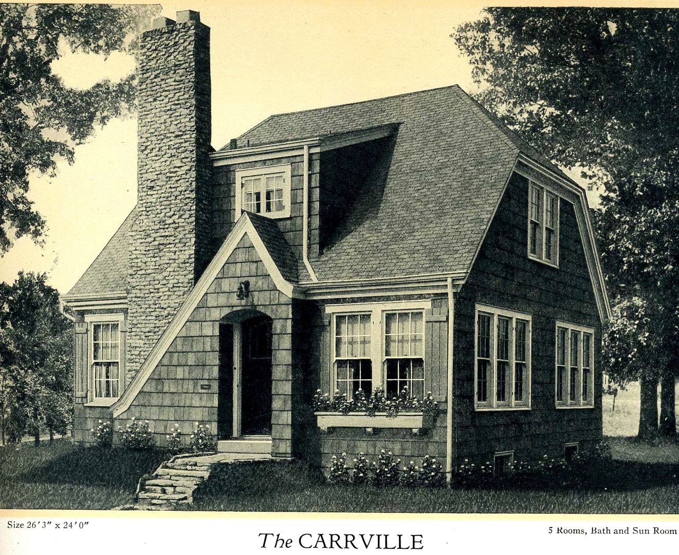 Norfolk is also home to many plan book houses. Plan books were akin to kit homes, but with plan book homes, you ordered the blueprints and a list of building materials that would be needed. The actual building materials were then obtained locally. This house shown here is a Homebuilders Carrville.