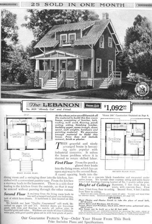The Sears Lebanon, as seen in the 1919 catalog. 