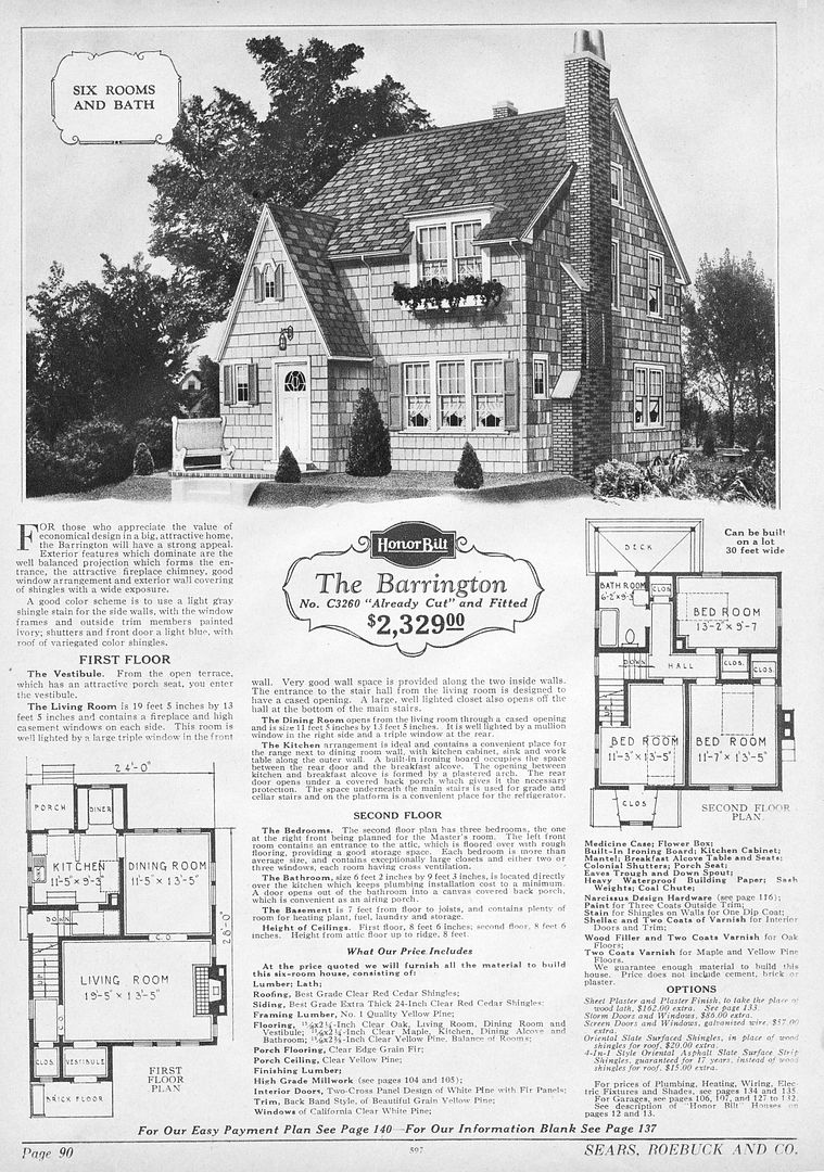 The Sears Barrington was also a popular house (1928 catalog).