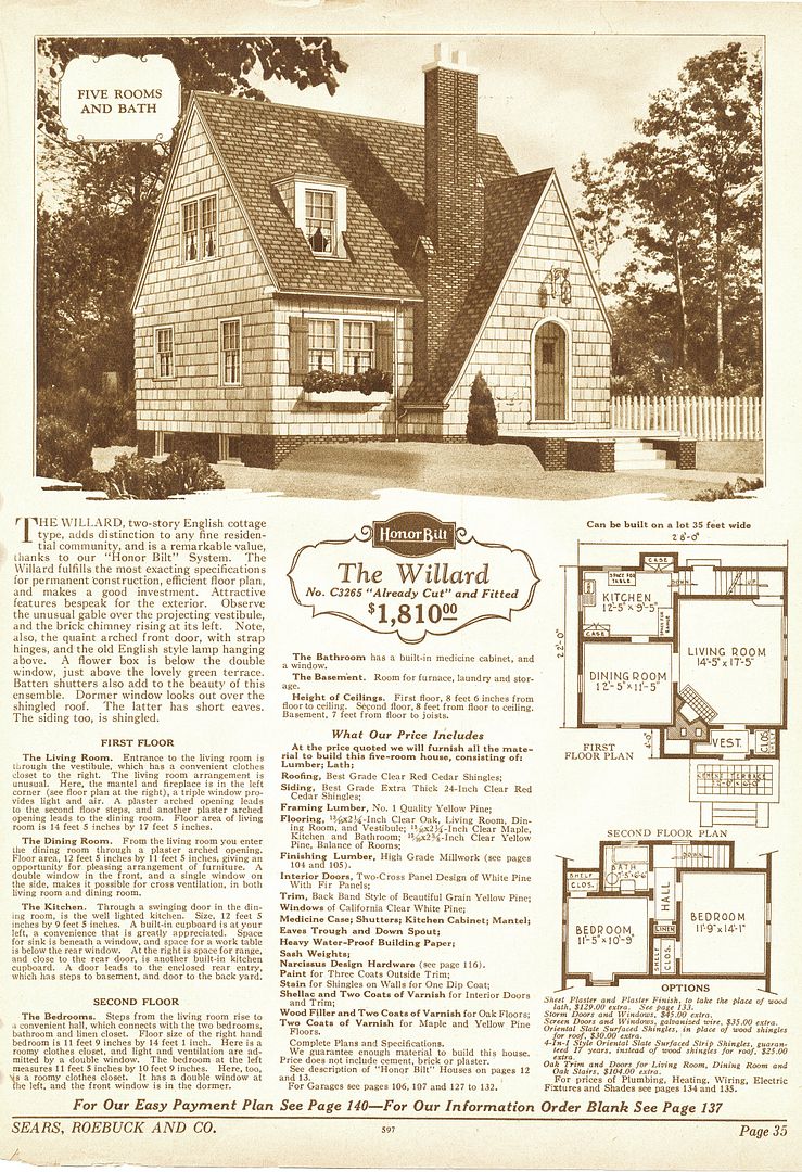 Another favorite of mine, The Willard, a classic neo-tudor (1928 catalog). 