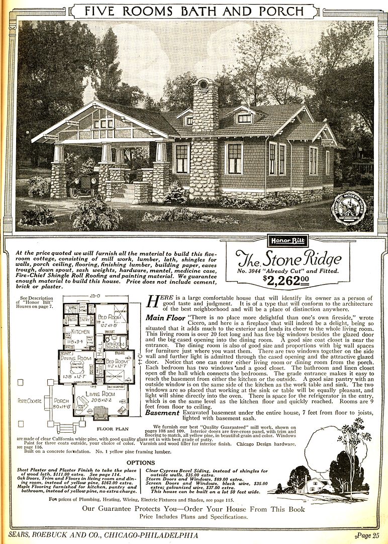 The Stone Ridge, from the 1921 Sears Modern Homes catalog. 