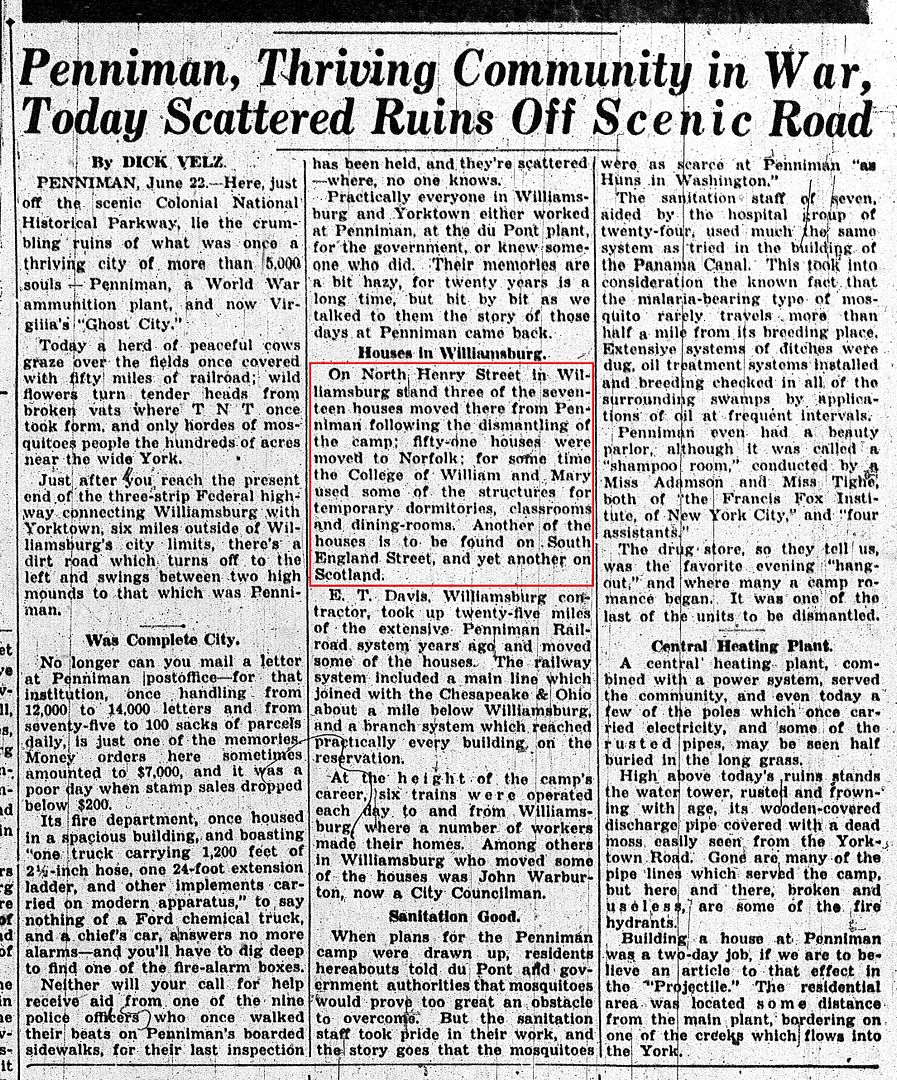 The article from the Richmond News Leader (1938). 