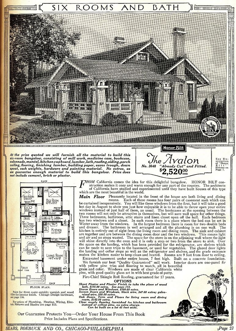 Another remarkable find is the Sears Avalone - a classic Arts & Crafts bungalow. 