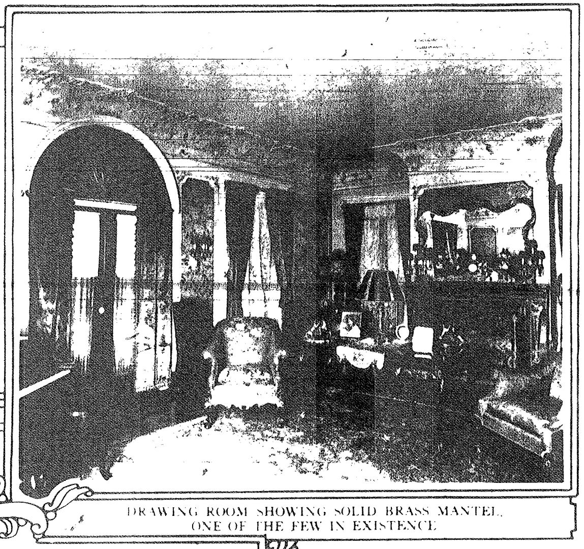 Mr. C. F. Sauers home had a brass fireplace mantel. 