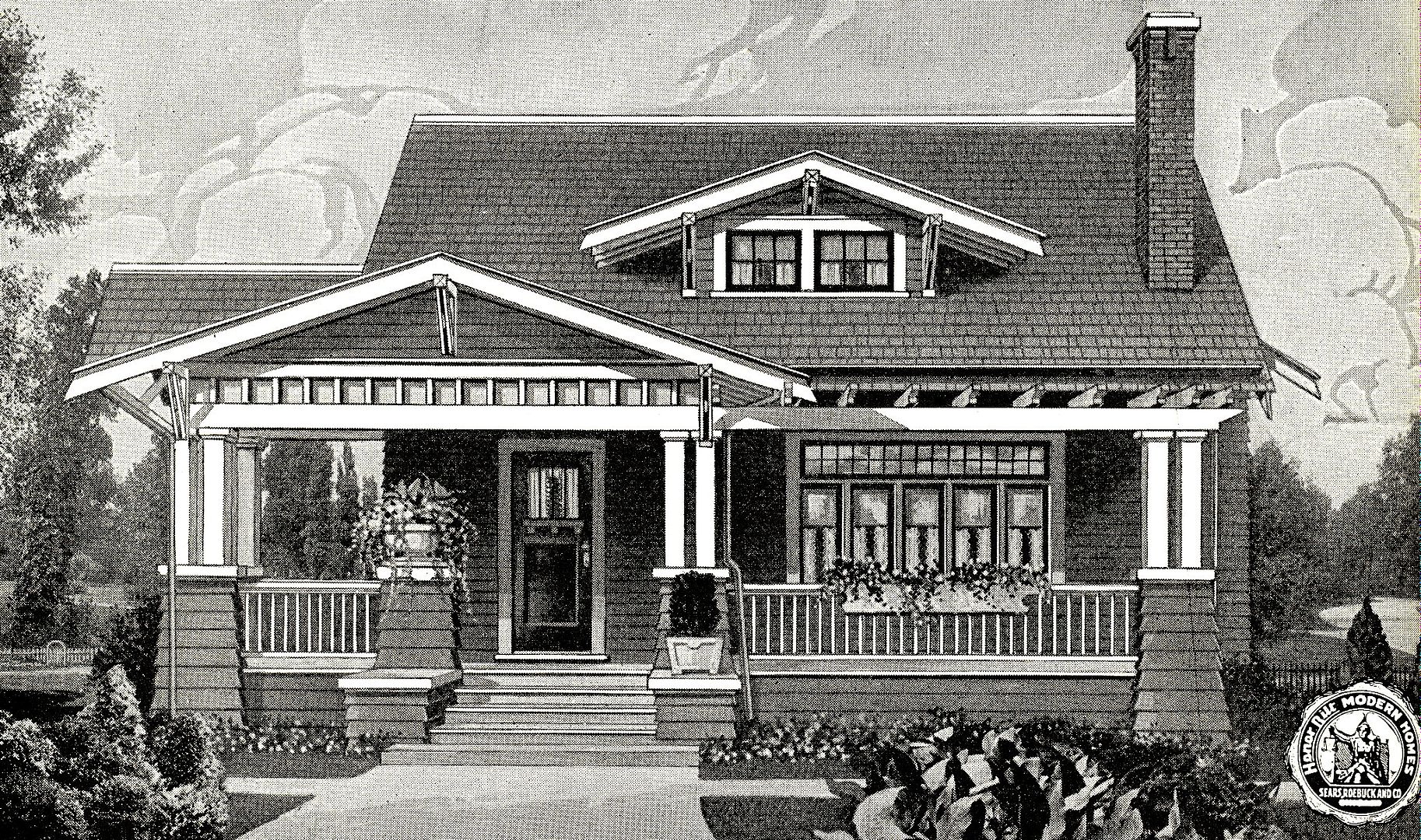 An image from the 1921 catalog shows that centered dormer. 