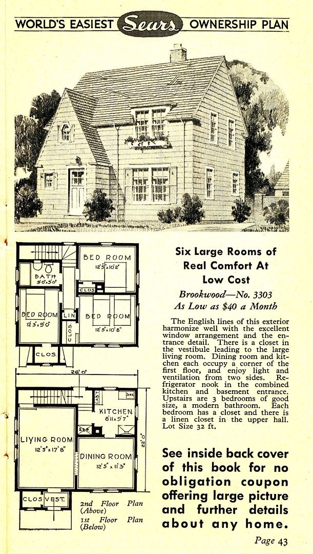 Sears Brookwood as seen in the 1933 catalog. 