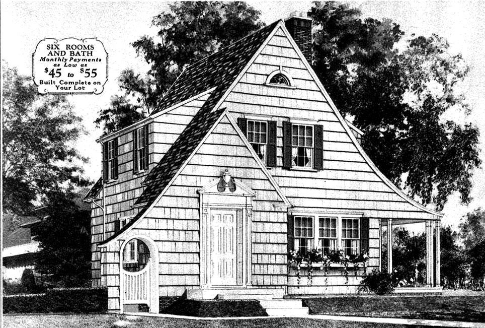 The Cedars was a beautiful tudor-esque cottage (1928 catalog). 