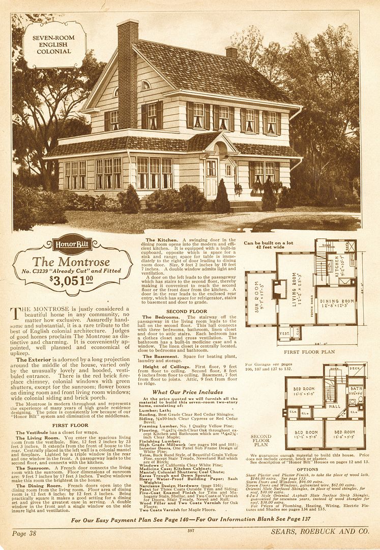 The Sears Montrose (from the 1928 catalog) was not a popular house!