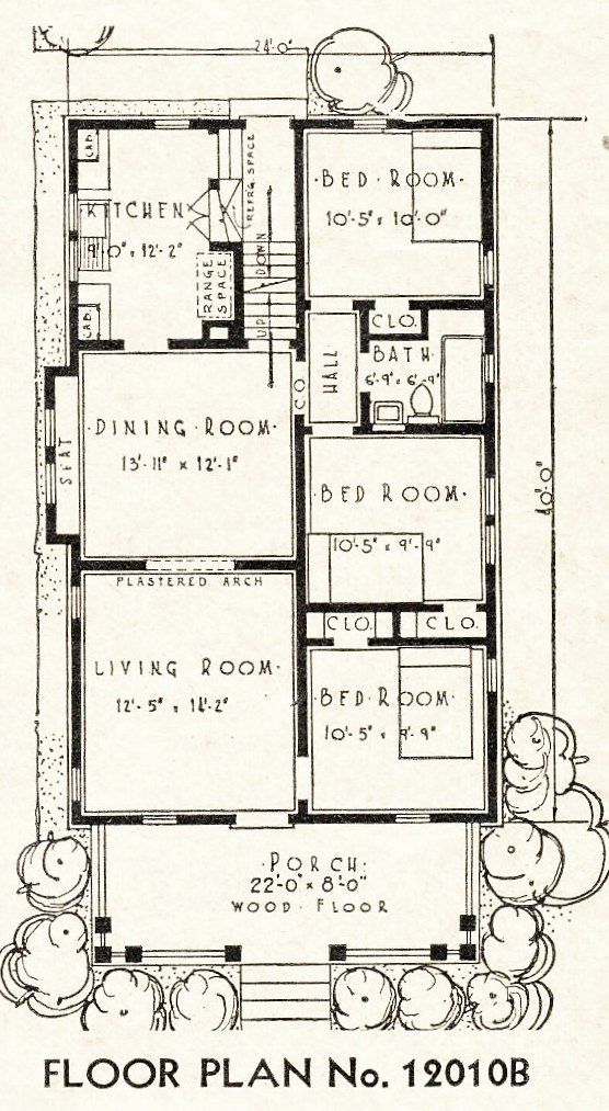 This house was offered in two floorplans (in 1938). The floorplan shown here is a match to the house in Staunton.