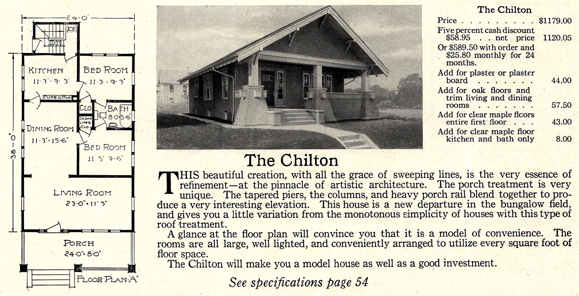 The Sterling Chilton, from the 1917 Sterling Homes catalog. 