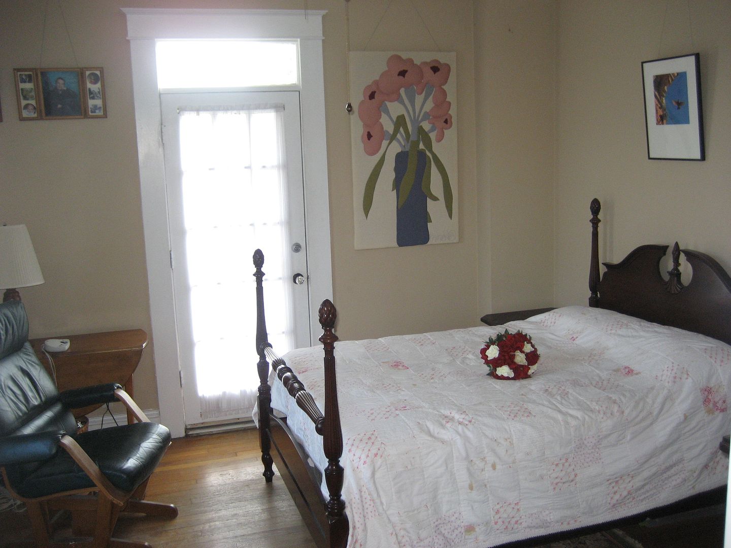 One of the three upstairs bedrooms. 