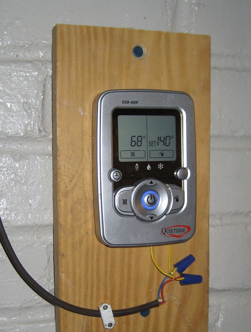 And theres a handy dandy little gauge on the wall that measures boiler temps and domestic hot water temps. Highly entertaining. 