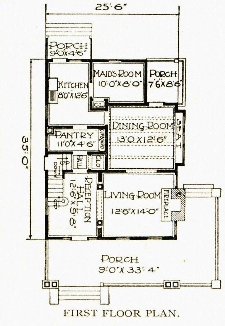 Floor plan of the first floor shows detail
