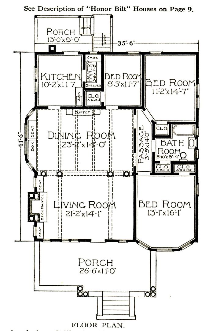 Floorplan shows how spacious this house was. 