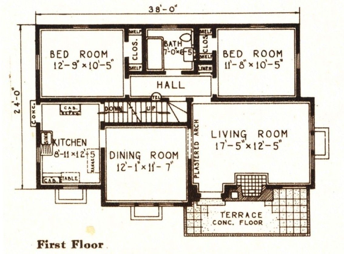 The floorplan for the Sears Lewiston