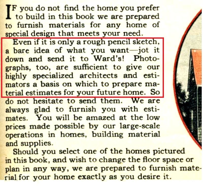 But the small print didnt say anything about designs from Sears and Roebuck!