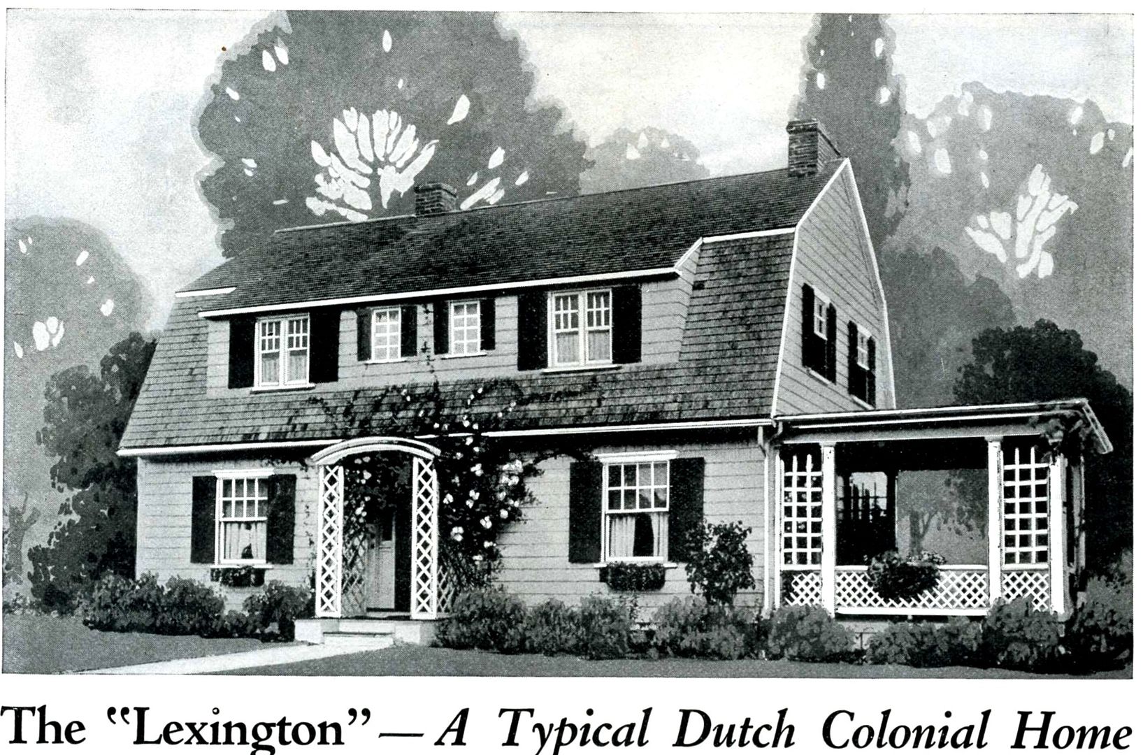 Like Sears, Montgomery Wardd also sold kit homes. Heres a Montgomery Ward Lexington from the 1927 catalog. 
