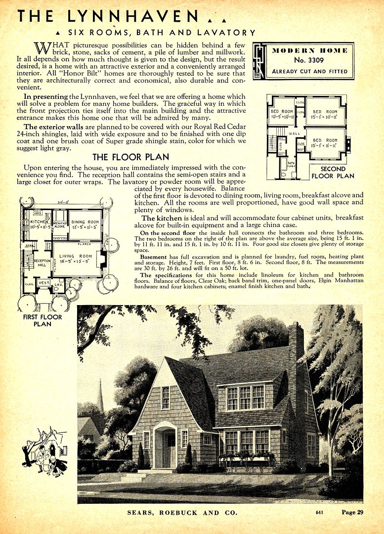 The Sears Lynnhaven was a very popular house (1938 catalog).