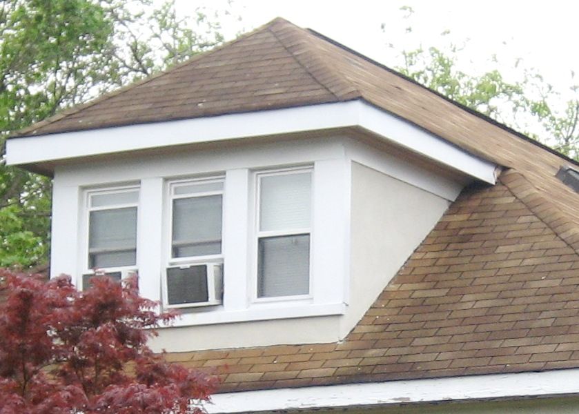 The dormer is also a spot-on match. And apparently, it gets REALLY hot upstairs. Ive never seen dueling air conditioners before.