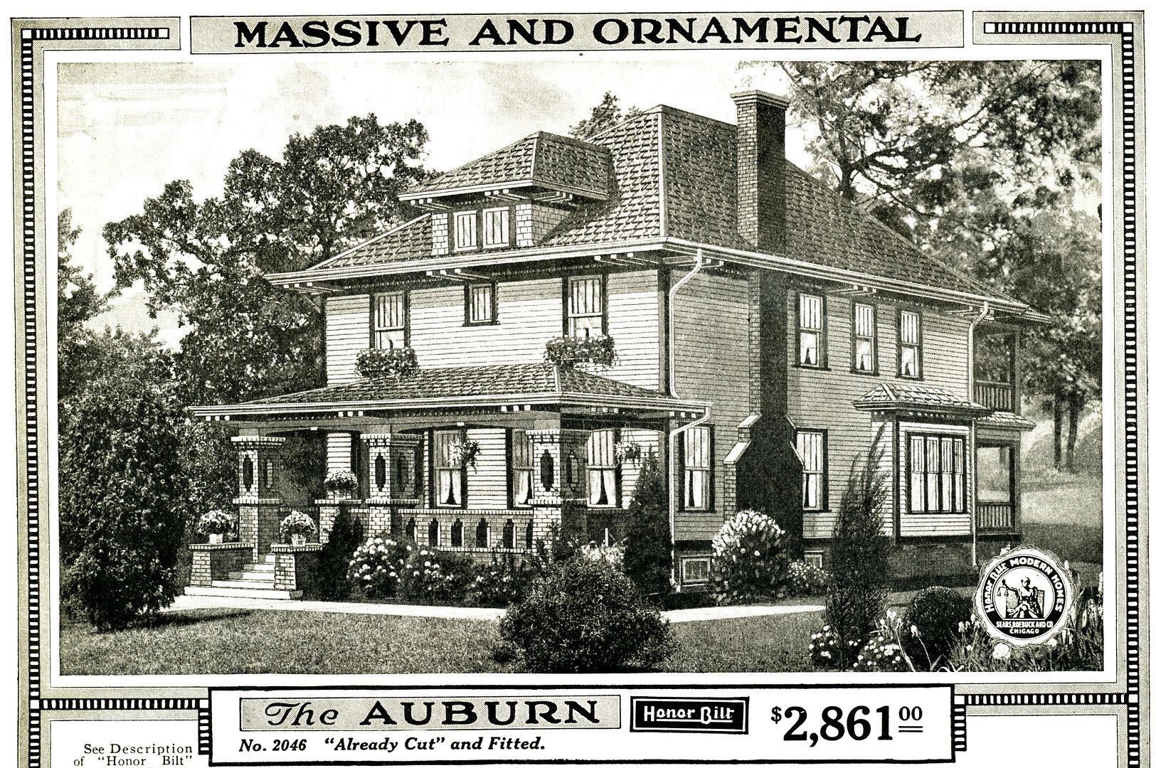The Sears Auburn is another unusual house. This is a massive house with lots of interesting details. 
