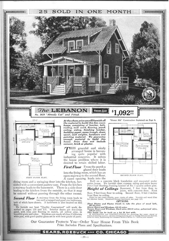 Sears Lebanon from the 1919 Sears Modern Homes catalog