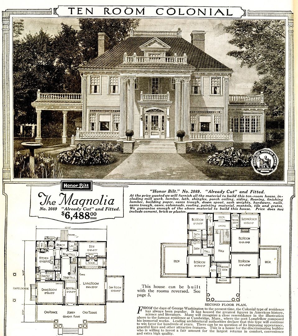 Sears Magnolia from the 1921 Sears Modern Homes catalog
