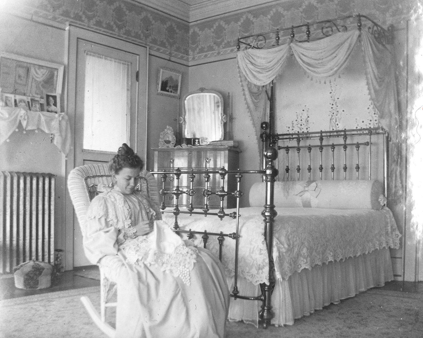 Addie in her bedroom at the Fargo Mansion.