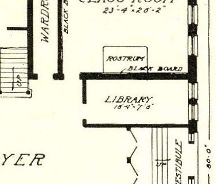 Check out the library. Its a mere seven feet. wide.
