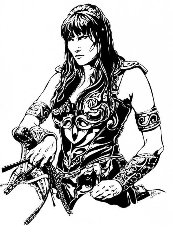 I got into an inking mood as well as a Xena mood I took the opportunity of 