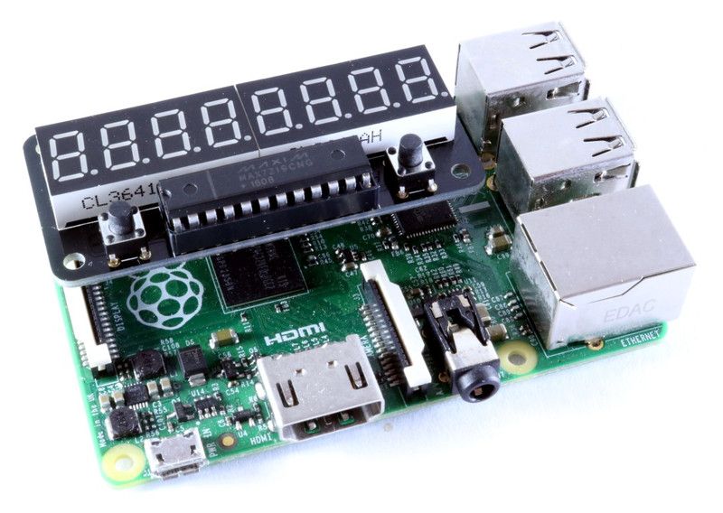 ZeroSeg on a Raspberry Pi B+