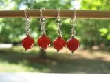 Faceted Carnelian Stitch Markers-20% off today, 1-6 PM only!