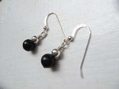 *Sale!*Onyx and Silver Earrings