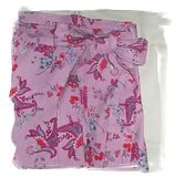 Pink Floral Stretch Linen Wrap Skirt Sizes 16-20  **CLEARANCE**