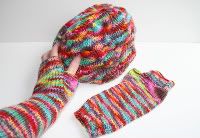 Fingerless mittens and Slouchy hat!