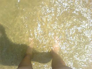 submerged feet