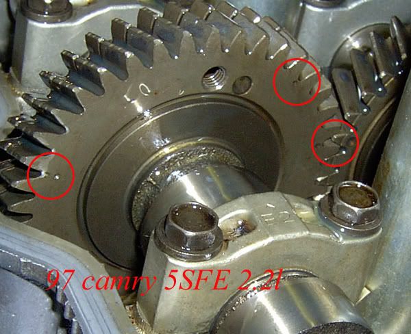 Toyota 5sfe cam timing marks