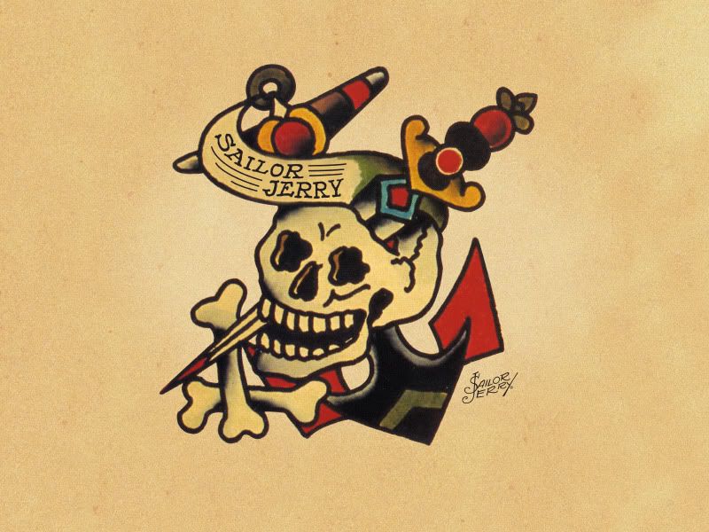 sailor jerry skull and crossbones