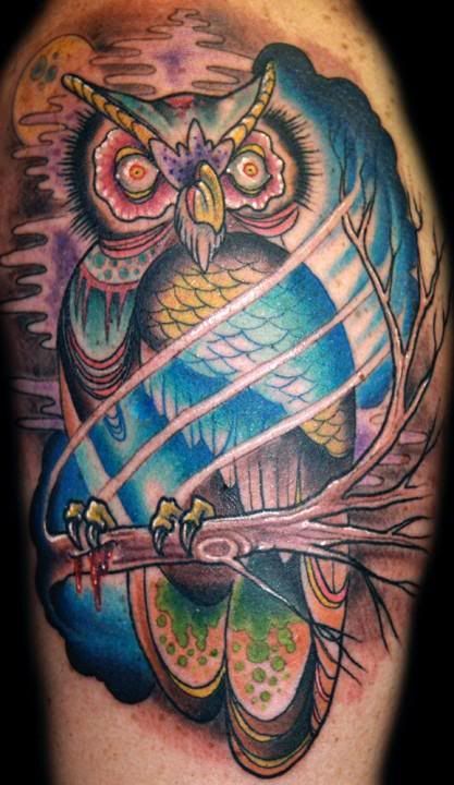 sean herman owl tattoo