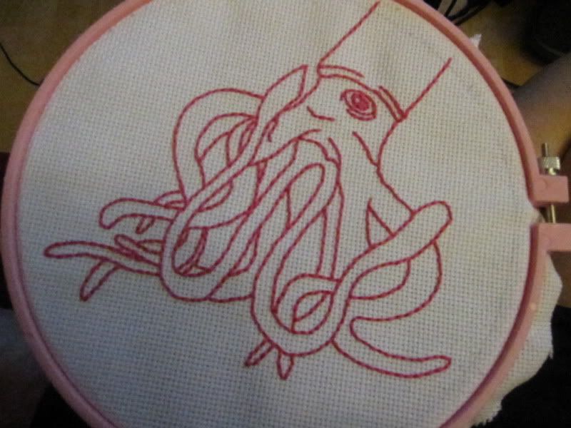 squid embroidery