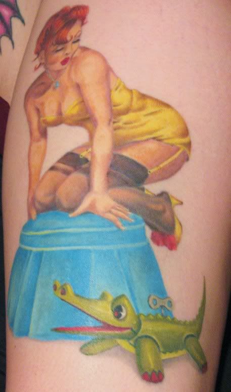 pinup tattoo by tim senecal