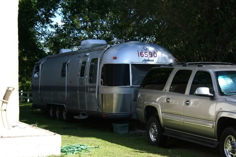 airstream in smalltown