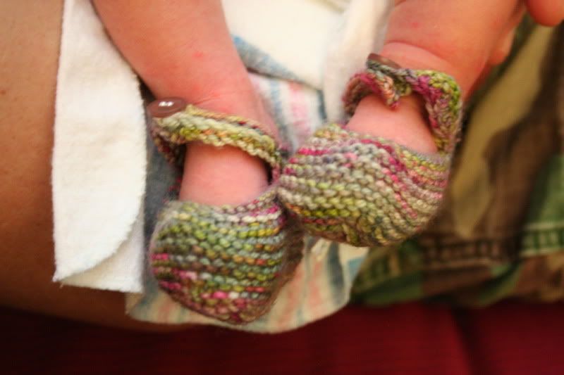 newborn knitted booties