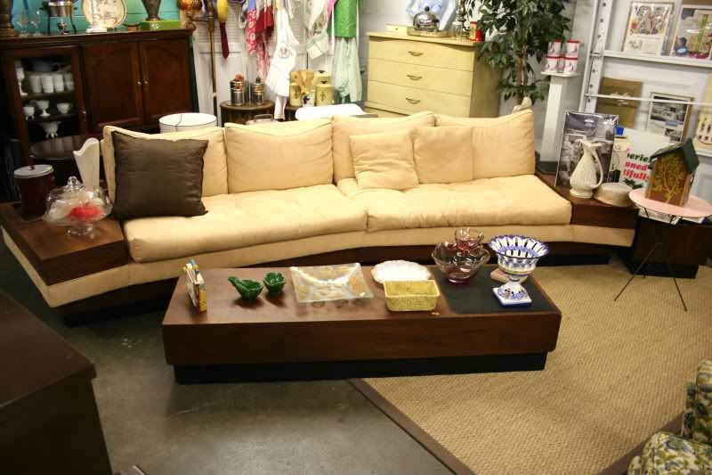 gc5 vintage cream suede couch