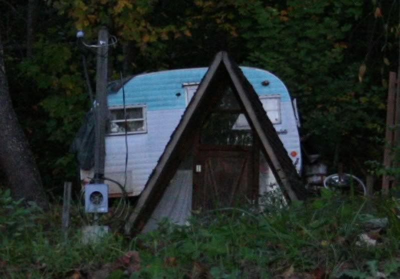 old school 50s caravan trailer