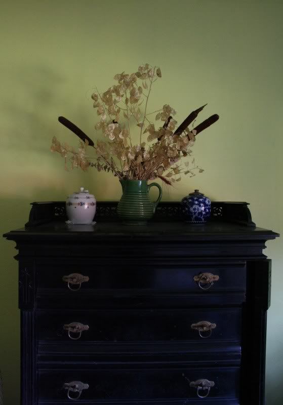 black vintage dresser